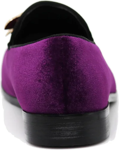 Vista 4 de Enzo Romeo Plum05 - Mocasines de vestir elásticos para hombre, con hebilla, zapatos de moda