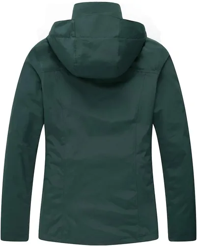 Vista 2 de Diamond Candy Chaqueta de invierno 3 en 1 para mujer, impermeable, con capucha, chaqueta de esquí de forro polar cálido