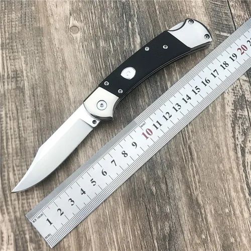 Vista 9 de Hoja de punta de clip 440C de 3 pulgadas, mango negro G10, navaja plegable con bloqueo trasero, herramienta EDC para camping, cuchillo de bolsillo