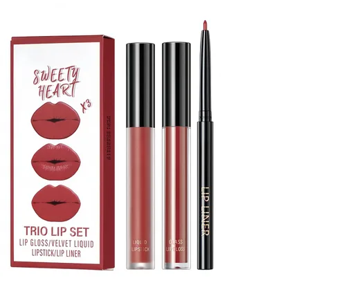 Vista 12 de MAEPEOR Kit de labios todo en uno, 3 en 1, delineador de labios suave y lápiz labial con lápiz labial líquido de terciopelo mate, brillo labial