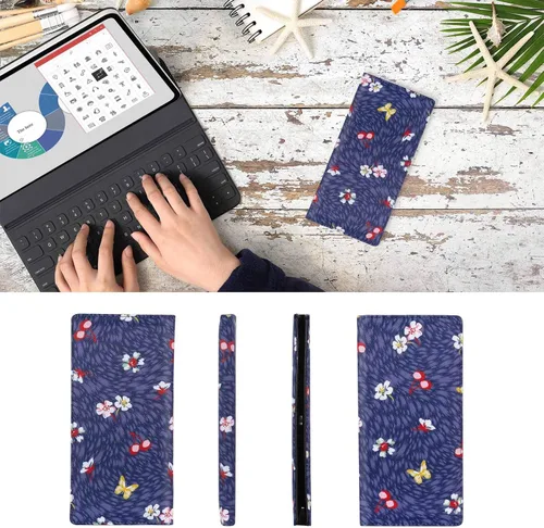 Vista 195 de HUA ANGEL Billetera ultra delgada para mujer, con bloqueo RFID, tarjetero de crédito, plegable, largo, hebilla magnética, billete para mujer, Owl