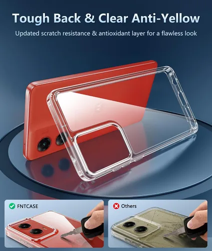 Vista 4 de FNTCASE Funda para Motorola Moto-G Stylus-5G-2024: Cubierta protectora ligera de grado militar para teléfono celular, flexible, antiamarillamiento