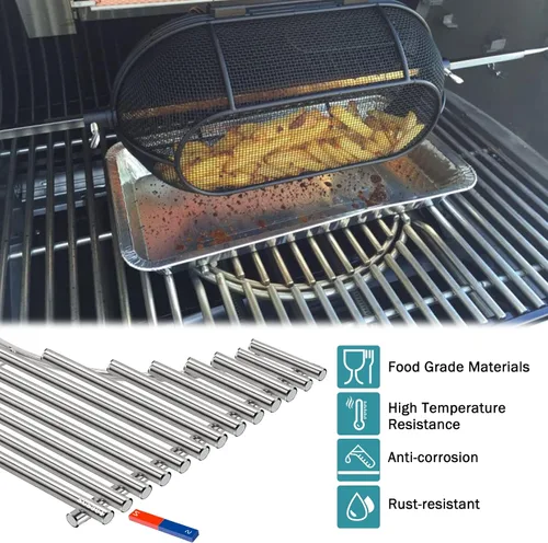 Vista 6 de Criditpid 7638 7639 Parrillas para parrilla Weber Spirit I y II 300 Series, Spirit E310 E320 E330 S310 S320, 304 Acero inoxidable Gourmet BBQ System