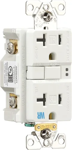 Vista 6 de Eaton TWRSGF20W GFCI - Receptáculo dúplex resistente a manipulaciones y a la intemperie, 20 A -125 V, con placa de pared de tamaño estándar