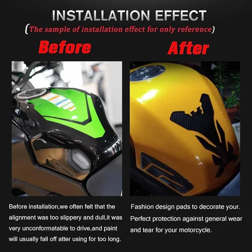 Vista 4 de Adhesivos adhesivos de fibra de carbono para tapa de tanque de gasolina para motocicleta, compatibles con Ka-wa-sa-ki V-ersys 650 KLE650 V-ersys650