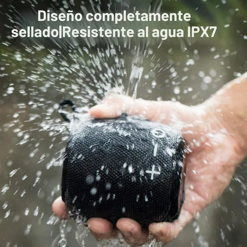 Vista 2 de Altavoces Bluetooth portátiles inalámbricos mini altavoz Bluetooth 5.0, sonido envolvente 360 HD estéreo, IPX7 impermeable para viajes, piscina