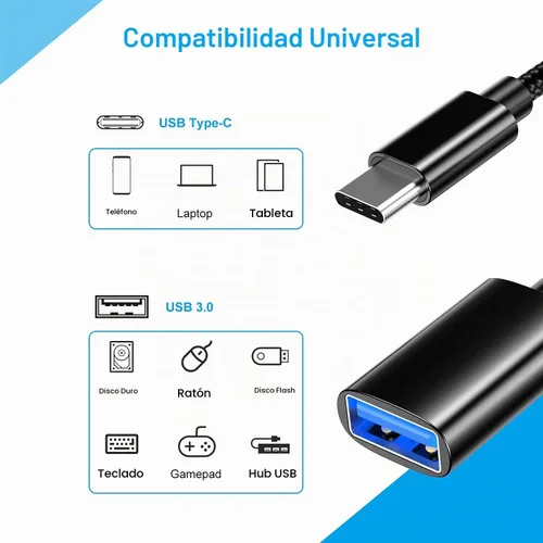 Vista 7 de Adaptador USB C a USB 3.0 [3 unidades], USB C macho a USB hembra OTG cable Thunderbolt3 a USB adaptador compatible con MacBook Pro/Air, iPhone 16