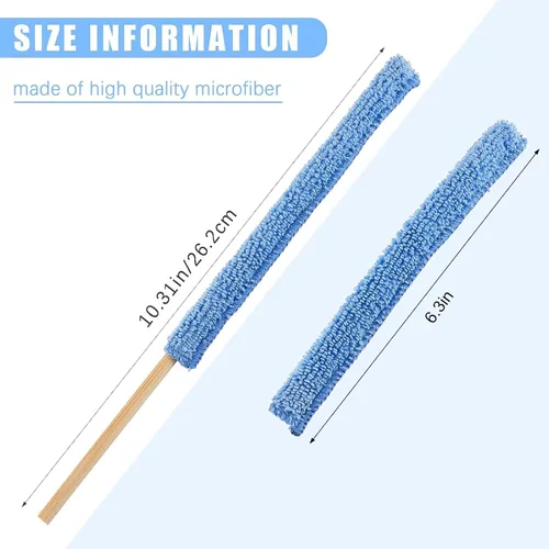 Vista 2 de Honeydak 6 piezas de microfibra detalle plumero palos mini hendidura