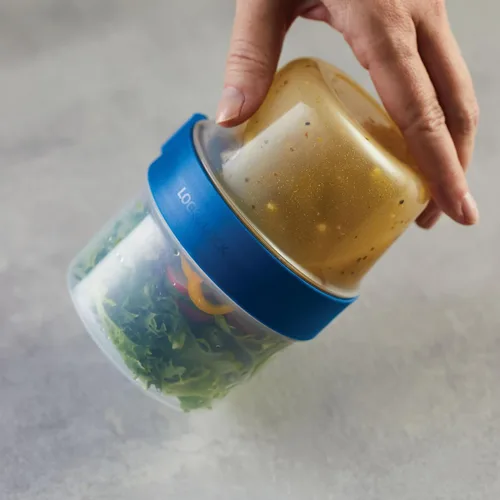 Vista 3 de LOCK & LOCK LocknLock Easy Essentials Twist - Recipiente de almacenamiento de alimentos de dos vías, sin BPA y apto para lavavajillas, juego de 10
