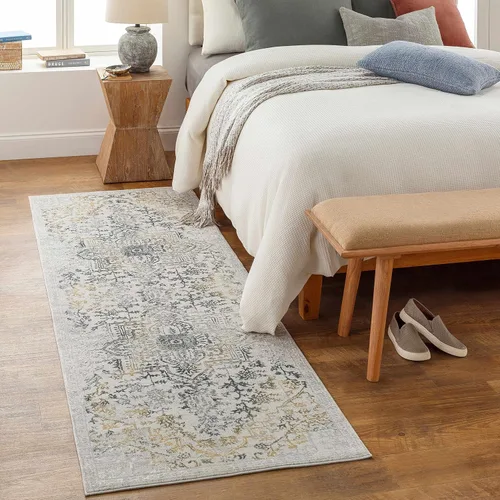 Vista 9 de Hauteloom Morriston - Alfombra tradicional para sala de estar, dormitorio, color gris, 2 x 3 pies