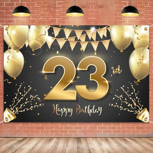 Vista 8 de HAMIGAR Fondo de pancarta de feliz cumpleaños número 10 de 6 x 4 pies, decoraciones de cumpleaños de 10 años, suministros de fiesta para niñas