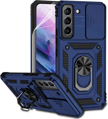 Vista 16 de Funda para Samsung Galaxy S22 con cubierta para lente de cámara, protector de pantalla HD, doble capa de grado militar, probada contra caídas