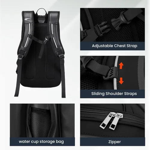 Vista 5 de Tennis Racket Bag Pickleball Padel Backpack With Shoe Compartment, Laptop Sleeve,Fence Hook,Ball Sleeve