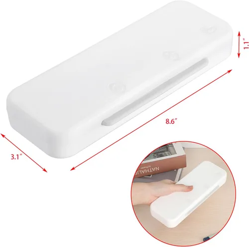 Vista 4 de BTSKY Little Duck Caja de lápices de plástico de doble capa, organizador de caja de plástico con tamaño compacto para lápices, borradores, clips