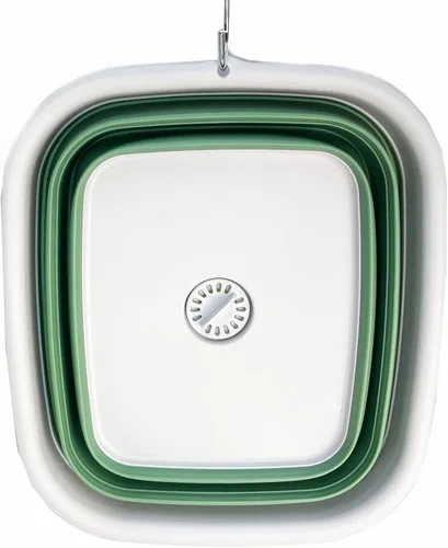 Vista 6 de SAMMART Sartén plegable de 15 litros con tapón de drenaje, lavabo de lavado plegable, tina portátil para lavar platos, bandeja de almacenamiento