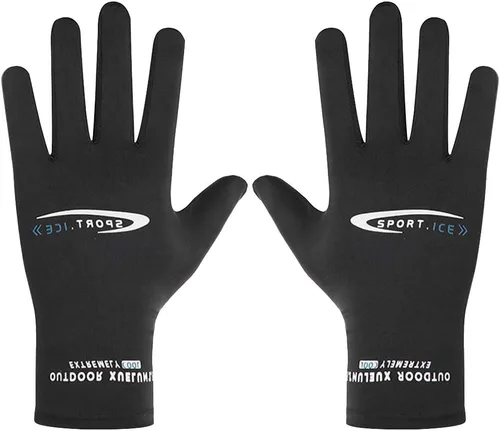 Vista 6 de Holiberty Lightweight Silk Summer Gloves Non-Slip Outdoor Sports Driving Cycling Gloves Winter Warm Running Glove Liner Sun UV Protection Fishing
