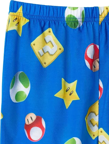 Vista 3 de SUPER MARIO Pijamas para niños Conjuntos de ropa de dormir de 4 piezas para niños, camisas de dormir y pantalones de pijama para niños grandes