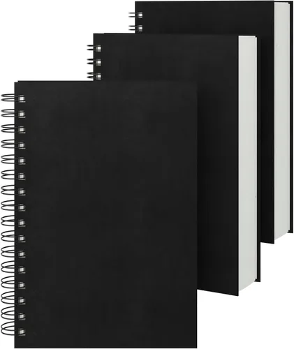 Vista 21 de EUSOAR Cuadernos para el trabajo, 1 paquete A4 de 8.3 x 11.2 pulgadas, tapa dura, rayado en espiral con renglones universitarios, 240 páginas