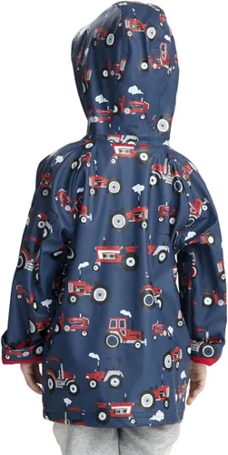 Vista 3 de Hatley Chubasquero con estampado pequeño para niño, Gris