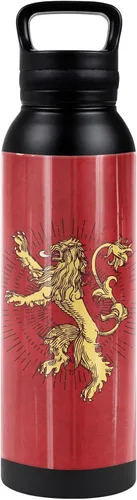 Vista 10 de Game of Thrones OFFICIAL Baratheon Sigil - Botella de agua aislada de 24 onzas, resistente a fugas, acero inoxidable aislado al vacío con tapa