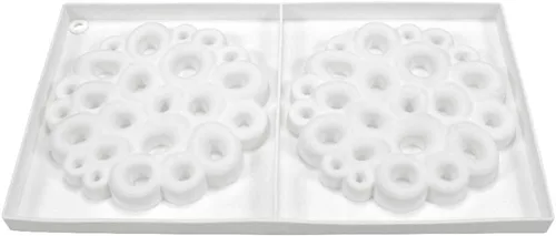 Vista 4 de Moldes de silicona circulares de burbuja para chocolate de mostsom, moldes para hornear de grado alimenticio y antiadherentes para hacer chocolate