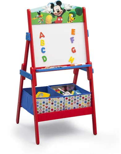 Vista 4 de Delta Children Caballete de actividades de Mickey Mouse, certificado Greenguard Gold