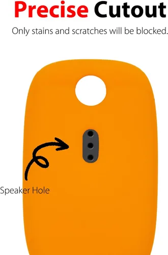 Vista 3 de Funda de silicona para Tile Pro 2022 con llavero, paquete de 2 fundas protectoras antiarañazos con mosquetón (negro/naranja)