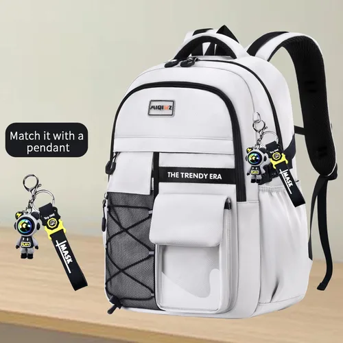 Vista 2 de Mochila para estudiantes adolescentes, material encriptado, múltiples compartimentos y mochila de gran capacidad con bolsillos antirrobo, mochilas