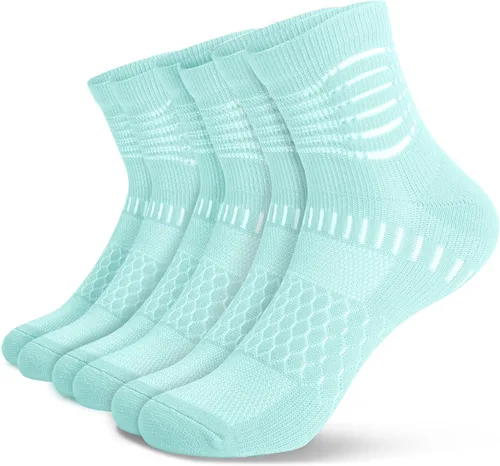 Vista 12 de IRAMY Calcetines de compresión de tobillo Coolmax para mujeres y hombres, calcetines que absorben la humedad, alivio de la fascitis plantar, 3/5