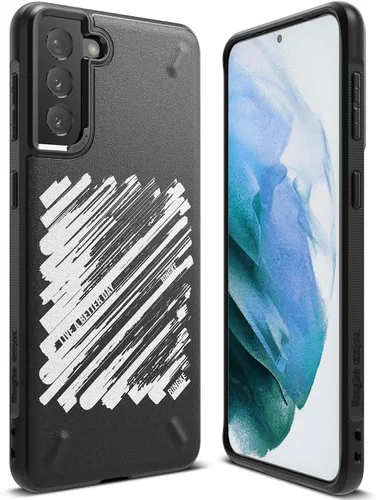 Vista 10 de Ringke Onyx Design - Funda compatible con Galaxy S21 Plus, TPU resistente y duradero, a prueba de golpes, con parte trasera de serigrafía, graffiti