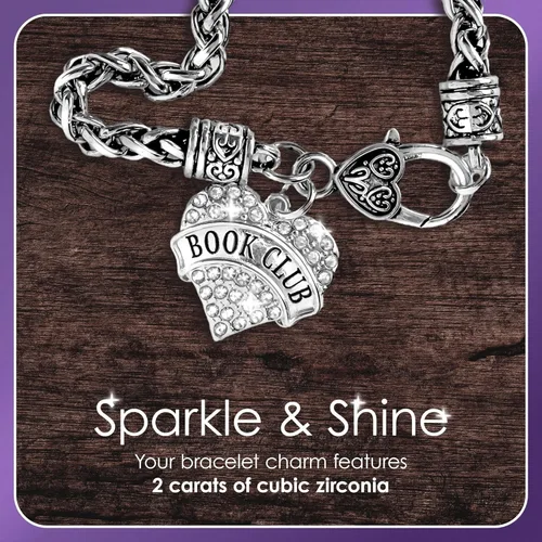 Vista 5 de Inspired Silver - Pulsera con dije de círculo de plata con joyas de circonita cúbica