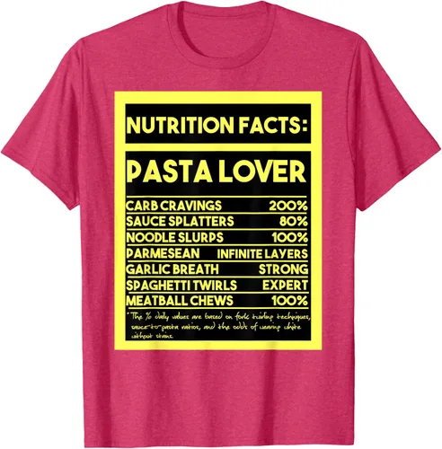 Vista 28 de Pasta Lover Nutrition Facts: The Ultimate Carb Connoisseur's T-Shirt Negro