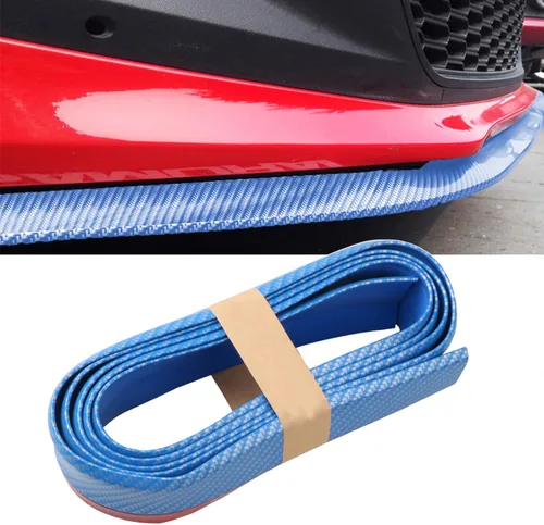 Vista 10 de Protector de Parachoques Delantero de Coche Autoadhesivo Divisor Automático Alerón de Falda de Carrocería Borde de Parachoques de Goma Moldura