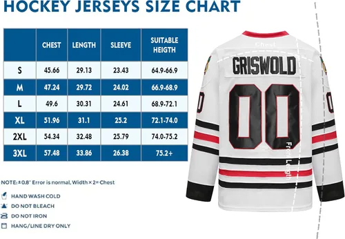Vista 7 de SHRIJAN Griswold Hockey Jersey #00 Christrmas Movie - Camisetas de hockey para hombre, números y letras cosidos, S-XXXL
