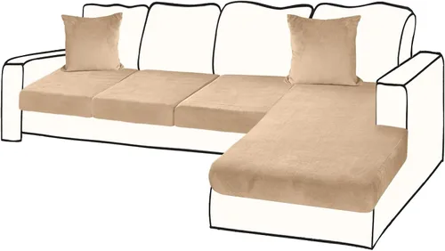 Vista 14 de BT.WA Funda de Cojín de Sofá de Terciopelo 1 Pieza Funda de Cojín de Asiento Elástica Funda de Sillón Fundas Separadas de Sofá Seccional Protector