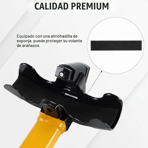 Vista 3 de FLKQC - Cerradura antirrobo para volante, se adapta a ruedas Str de hasta