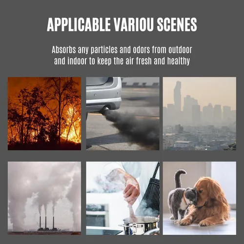 Vista 6 de Nispira Filtro de carbono HEPA de repuesto compatible con purificador de aire Azeus C8 High CADR, purificador de aire Hisens KJ120, purificador