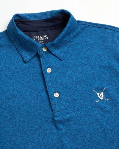 Vista 2 de Chaps Polo de golf para hombre, ajuste clásico, manga corta, 3 botones (S-XXL)