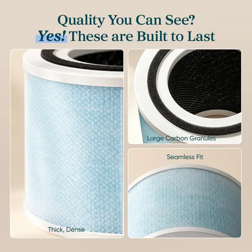 Vista 6 de LEVOIT Filtro de repuesto Core 300-P para purificador de aire, removedor de humo, filtros Core300S-P genuinos, compatible con el modo de suspensión