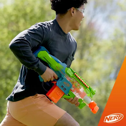Vista 7 de Nerf Elite 2.0 - Pistola motorizada de doble perforación, 50 dardos, 2 clips de 10 dardos, a partir de 8 años