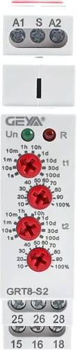 Vista 8 de GEYA Relé de tiempo de ciclo asimétrico 1SPDT 16A AC/DC12V-240V Ciclador Repetición Temporizador Retraso Relé Carril DIN modular