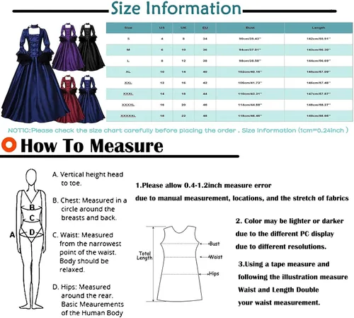 Vista 4 de ZEFOTIM Medieval DressWomens Vintage Hooded Witch Cloak Dress Trumpet Sleeve Medieval Wedding Dress Halloween Cosplay Dress