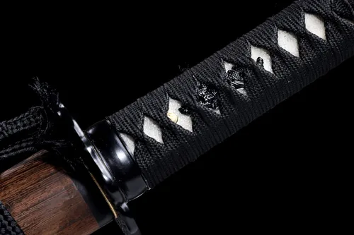 Vista 8 de Tanto Sword - Espada corta hecha a mano de arcilla katana templada de acero T10 real Hamon espada samurái de espiga completa afilada