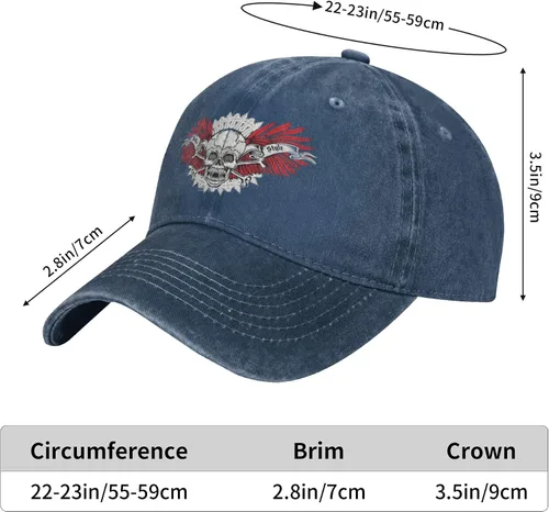 Vista 8 de Sombrero de vaquero de moda para hombre y mujer, ajustable para cuatro estaciones, gorra de béisbol del infierno con ángel, azul marino, Azul marino