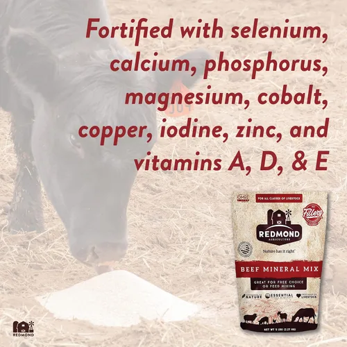 Vista 4 de REDMOND Agricultura Mezcla Mineral de Carne de res Sal Mineral Premium