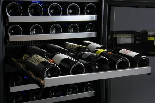 Vista 2 de Allavino Refrigerador de vino, 56 botellas, acero inoxidable