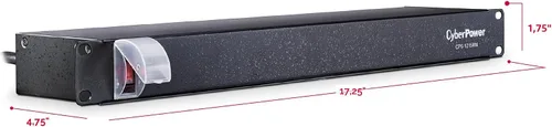 Vista 6 de Montaje del rack PDU Cyberpower Cps-1220 Rms, conector múltiple, 12 salida 20 A, 2400 VA, 1800 julios 15 A Negro