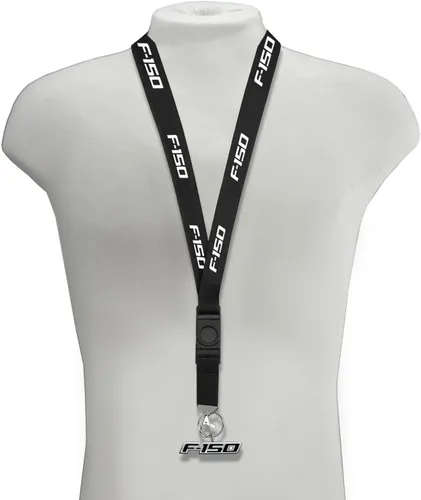 Vista 2 de iPick Image Correa negra para Ford F-150 2008-2014 con llavero de metal troquelado 3D, con licencia