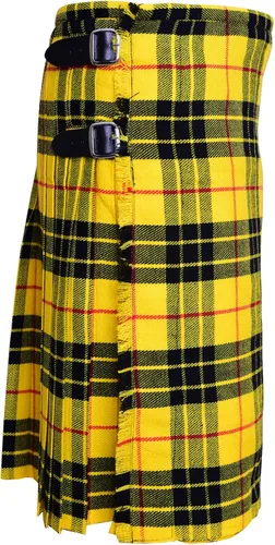 Vista 4 de KS - Kilt escocesa de 5 yardas para hombre, hecha de lana acrílica, 13 onzas, tartán, varios asesinos de tartán
