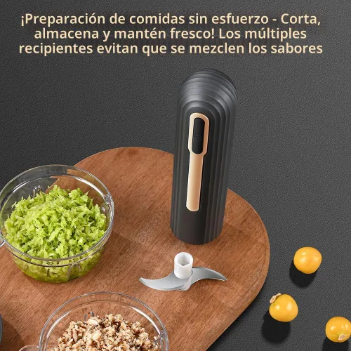 Vista 5 de Mini procesador eléctrico de alimentos, procesador de alimentos portátil USB de 4 tazas, picador de ajo, para cortar en cubitos, picar y hacer puré